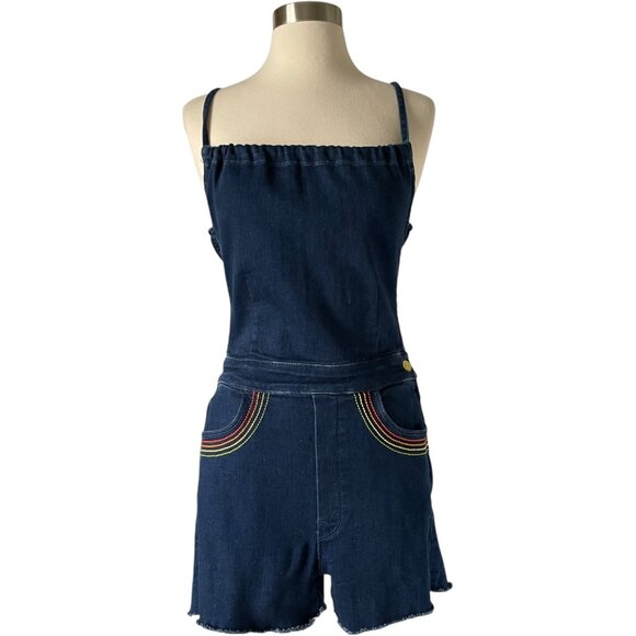 MOTHER Women's Dark Blue Denim Shorts - Picture 8 of 8